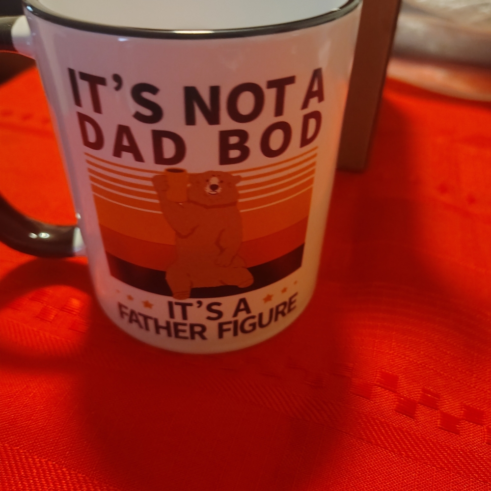 Funny Bear Mug with Dad Bod Quote